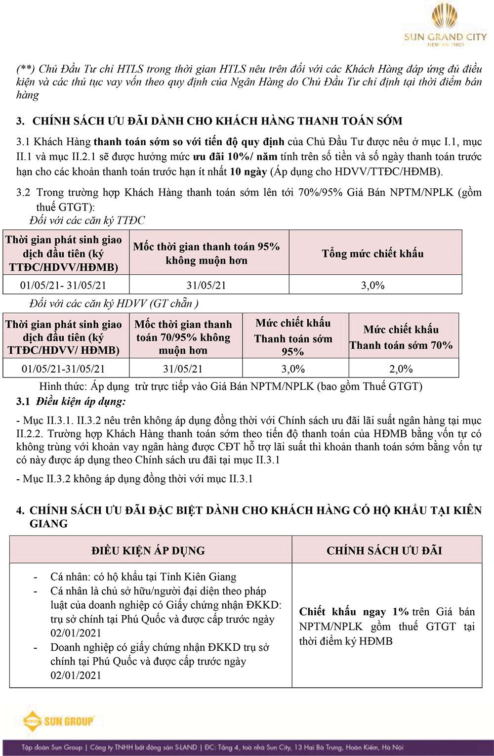 Tiến độ thanh toán và chính sách bán hàng mới nhất tháng 05/2021 - Trang 4. Tiến độ thanh toán và chính sách bán hàng mới nhất tháng 05/2021 - Trang 4.