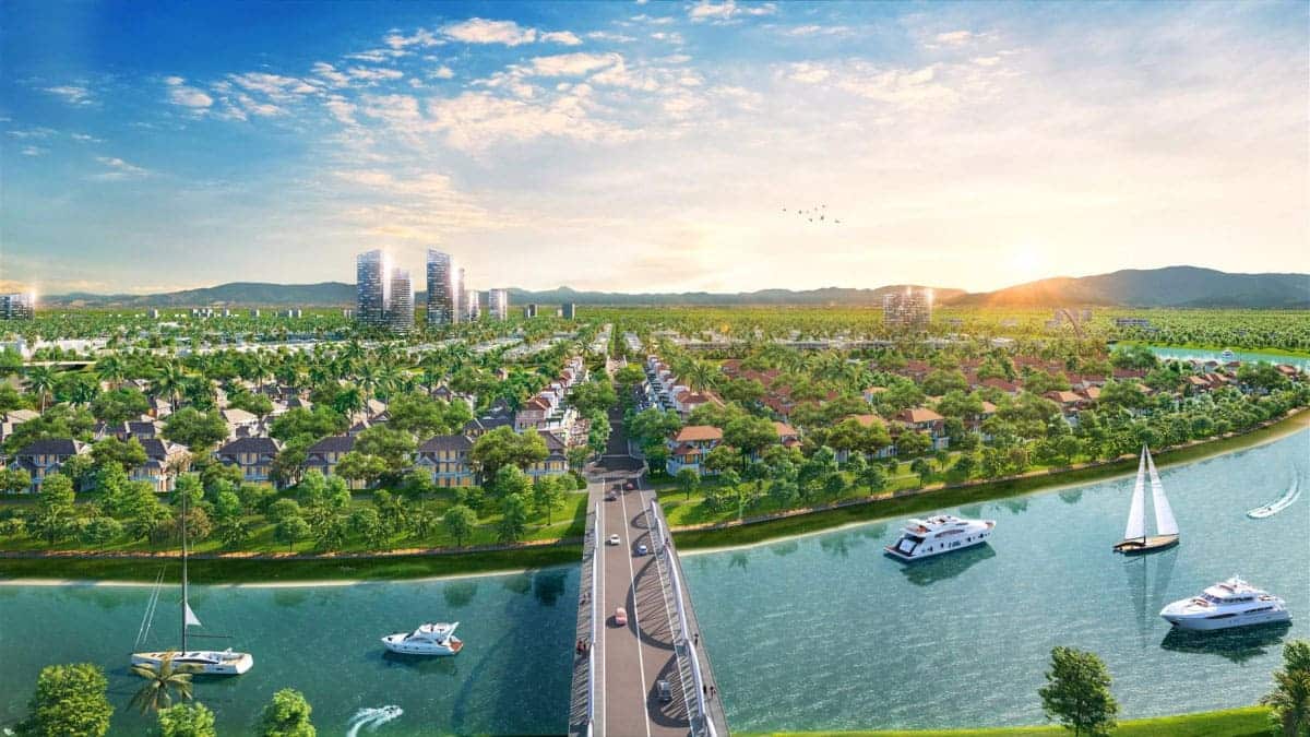 Dự án khu đô thị cao cấp Sunneva Island trên đảo Đồng Nò ở Đông Nam Đà Nẵng.