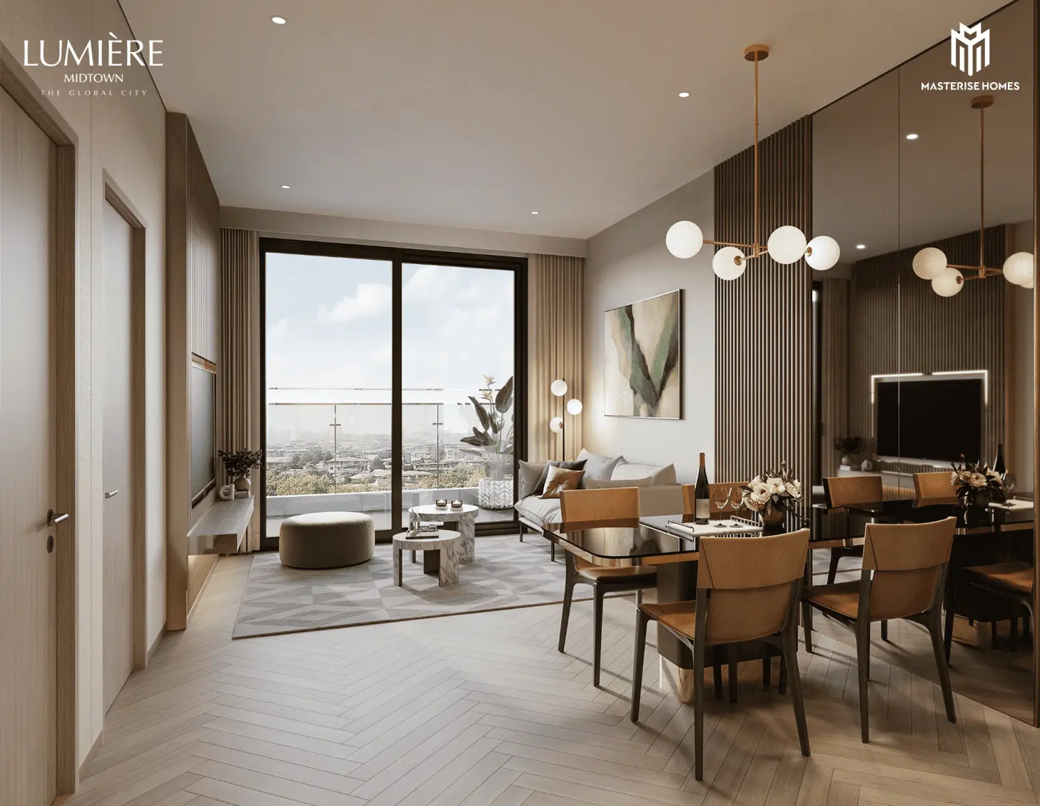 Không gian sống đẳng cấp tại LUMIÈRE Midtown, hài hòa giữa kiến trúc hiện đại và thiên nhiên.