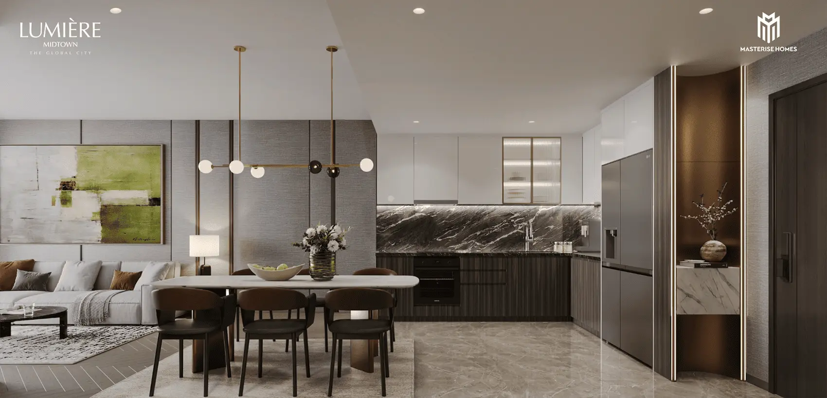 Không gian sống tinh tế đẳng cấp tại LUMIÈRE Midtown với thiết kế đậm chất New York.