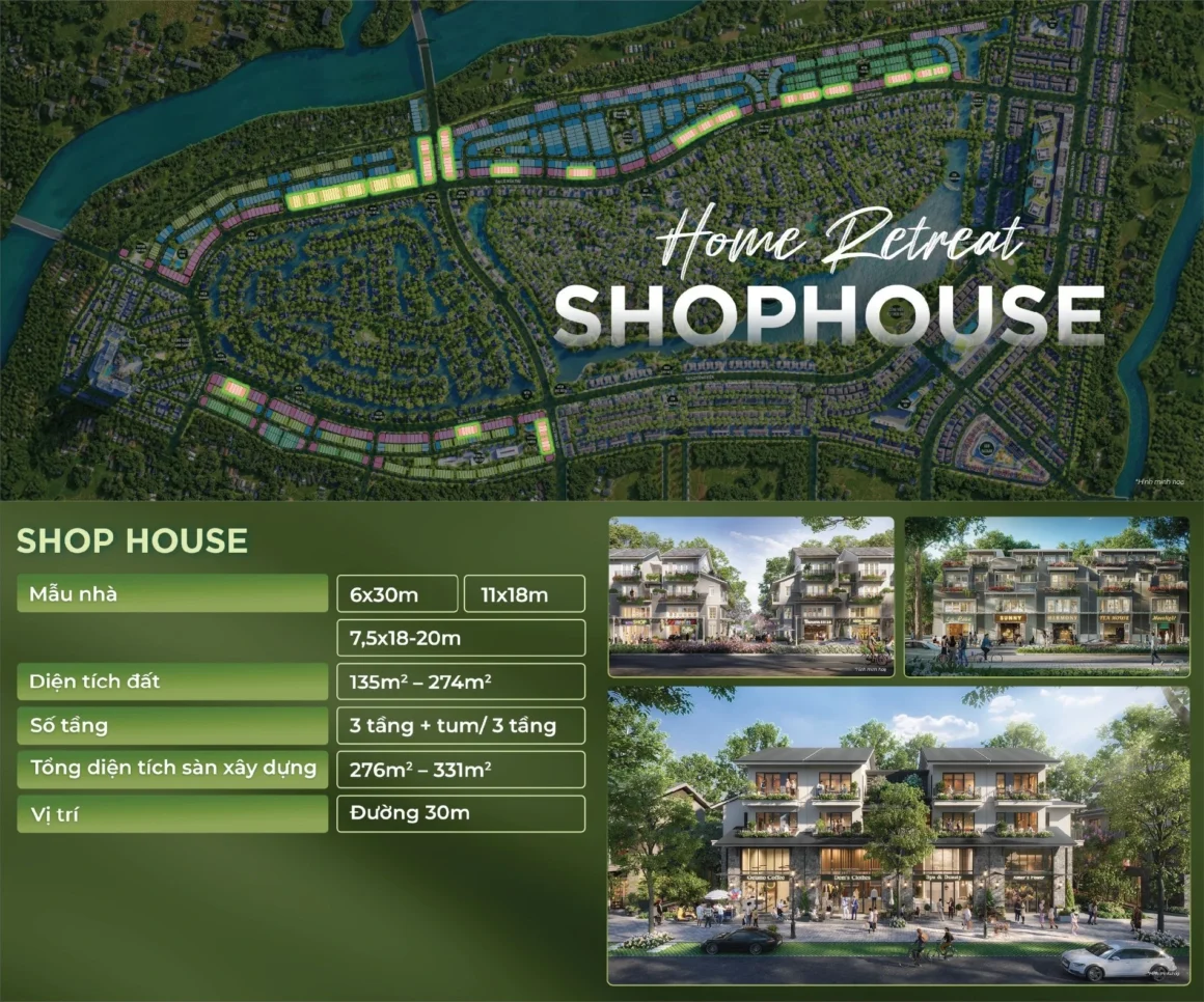 Mặt bằng Shophouse Home Retreat có gì đặc biệt?