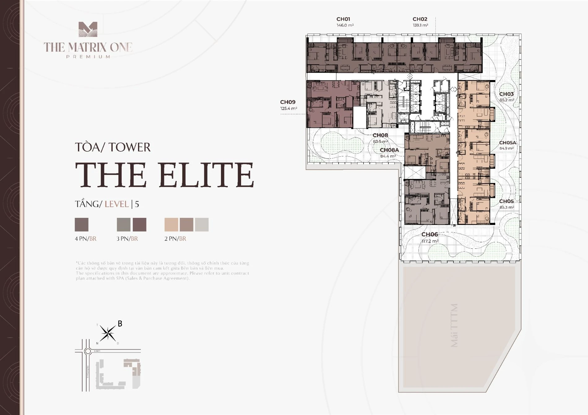Bản vẽ mặt bằng tầng 5 tòa The Elite