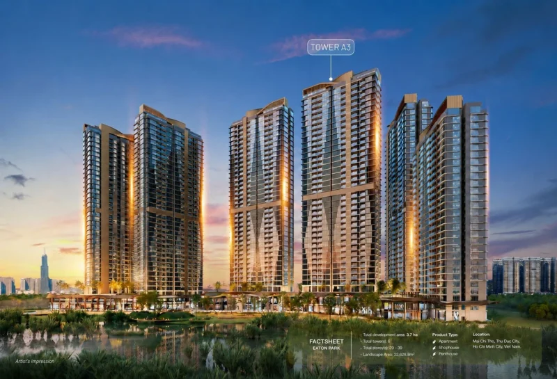 Mặt bằng căn hộ tháp Cove (Tower A3)- Eaton Park
