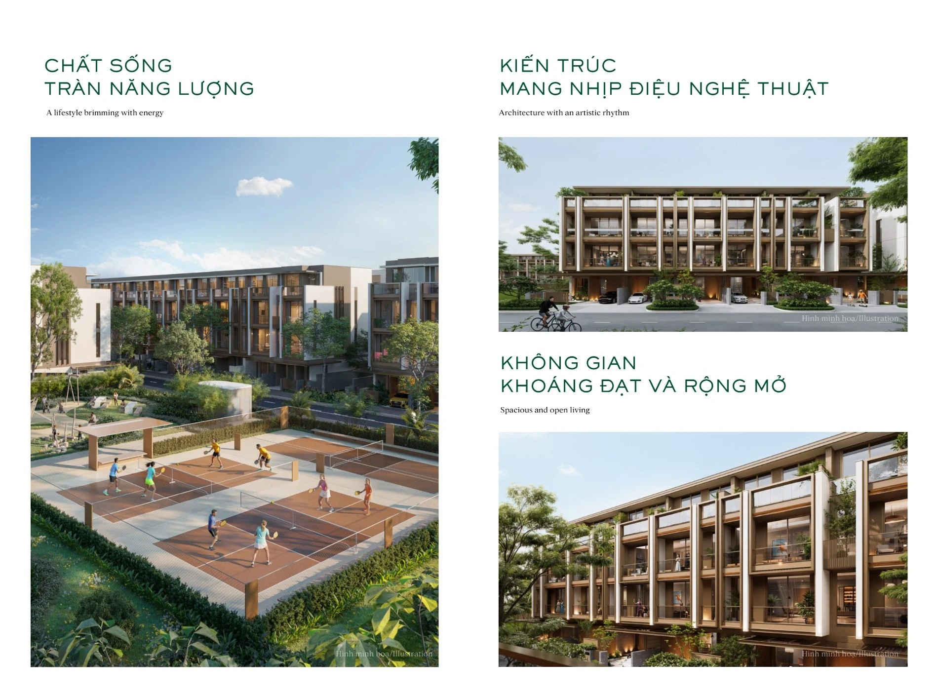 Khu vực sân tennis và tiện ích thể thao tại Sola Đảo Ánh Dương