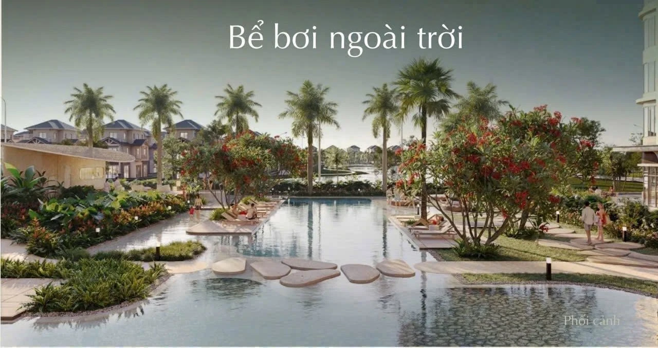 Bể bơi ngoài trời phong cách resort tại Lumière Orient Pearl