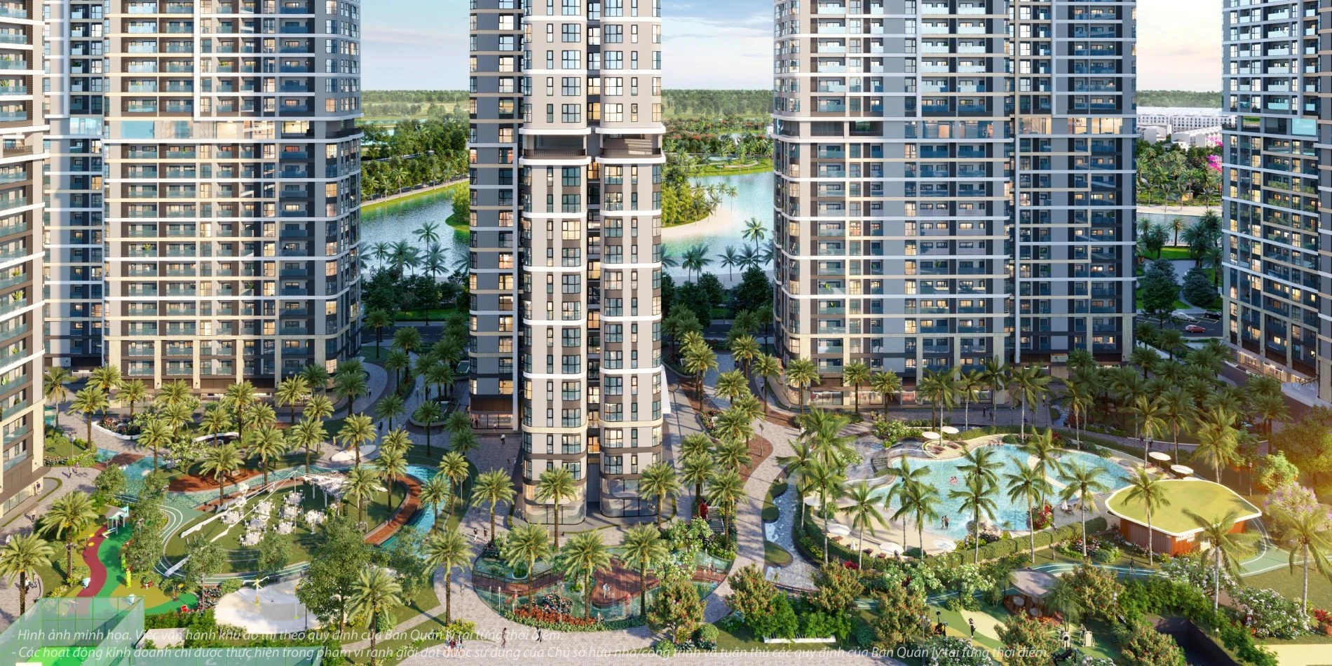 Cảnh quan nội khu mang phong cách nghỉ dưỡng tại The Beverly