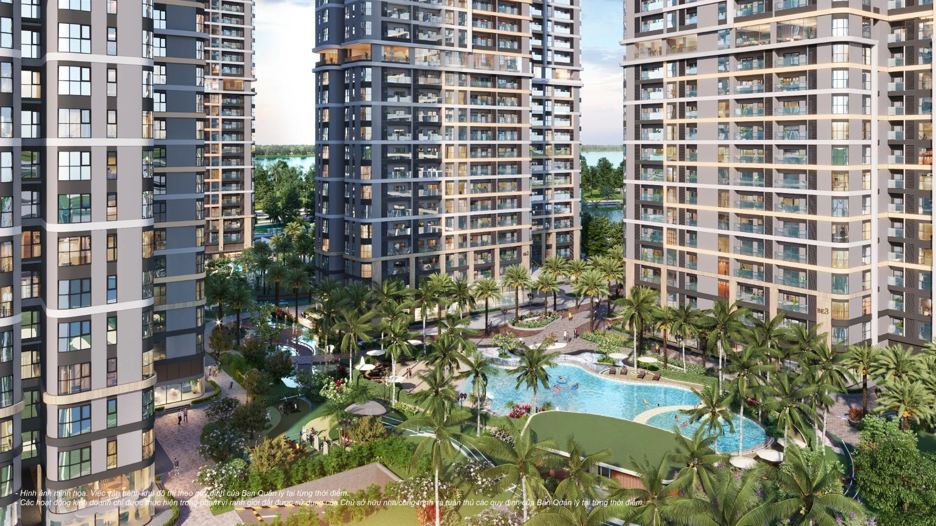 Hồ bơi vô cực và không gian thư giãn nội khu