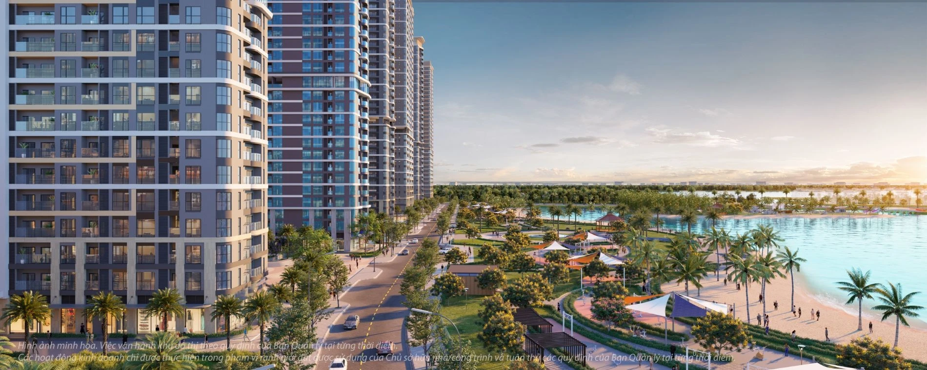 Khu vực chiếu phim ngoài trời trên bãi cỏ đa năng