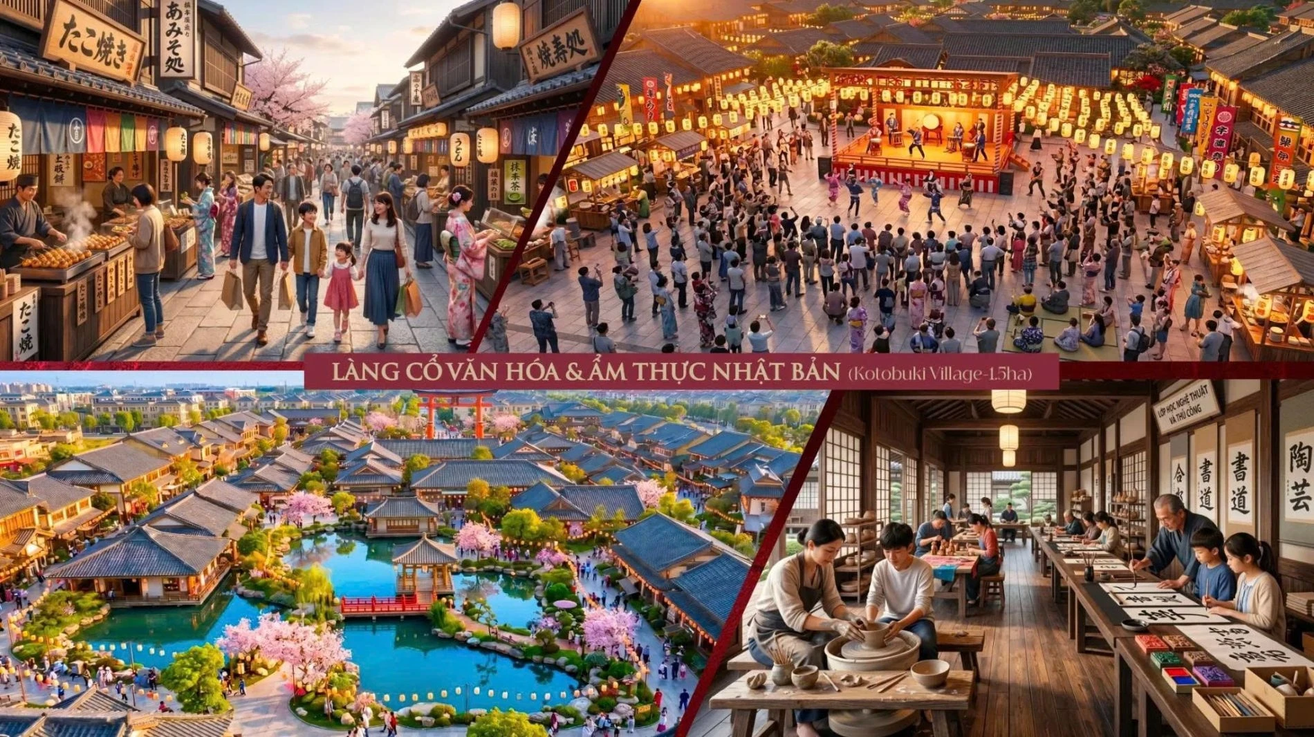 Không gian văn hóa và ẩm thực truyền thống Nhật Bản tại phân khu Zen Park Vinhomes Sài Gòn Park