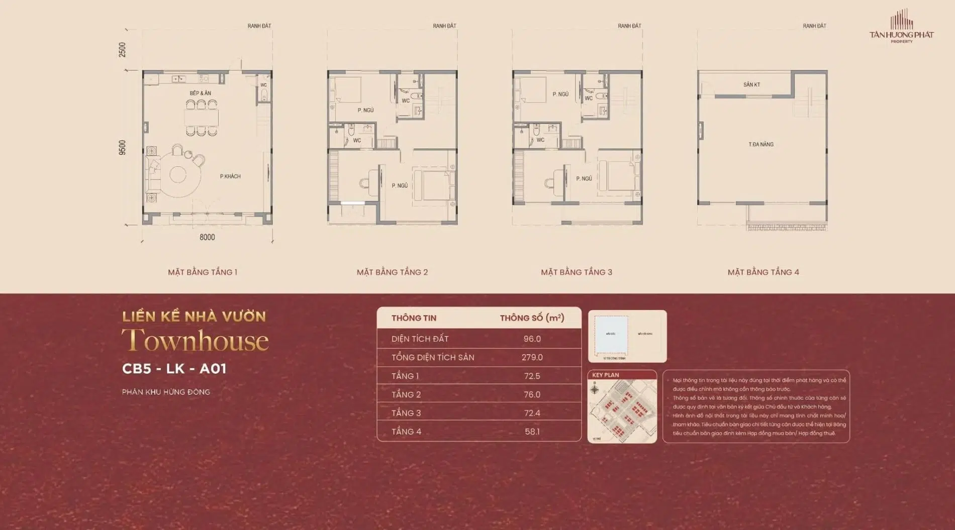 Thiết kế mặt bằng nhà phố liền kề nhà vườn Townhouse 96m2 Vinhomes Wonder City