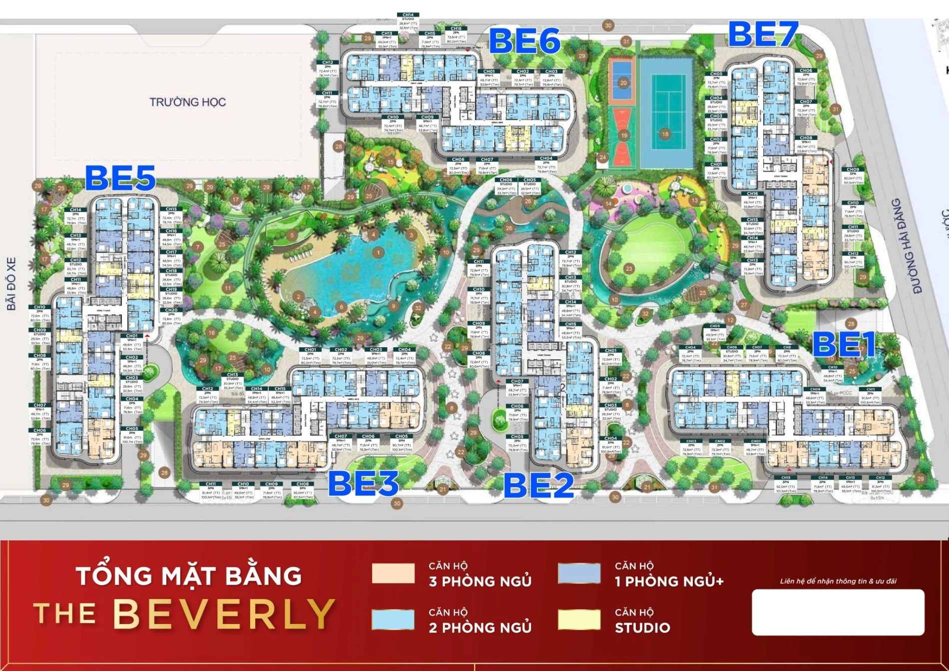 Bản đồ mặt bằng chi tiết phân khu The Beverly dự án Vinhomes Grand Park
