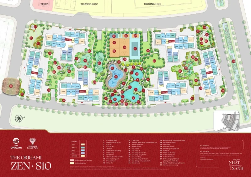 Mặt bằng tòa S10 The Origami – Vinhomes Grand Park