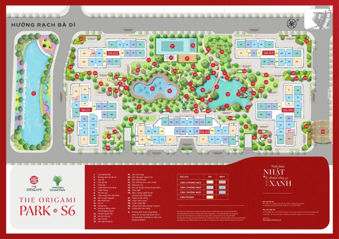 Mặt bằng tòa S6 The Origami – Vinhomes Grand Park