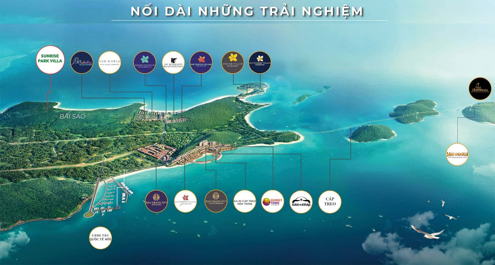 Vị trí dự án Sunrise Park Villa tại Bãi Sao, Phú Quốc.