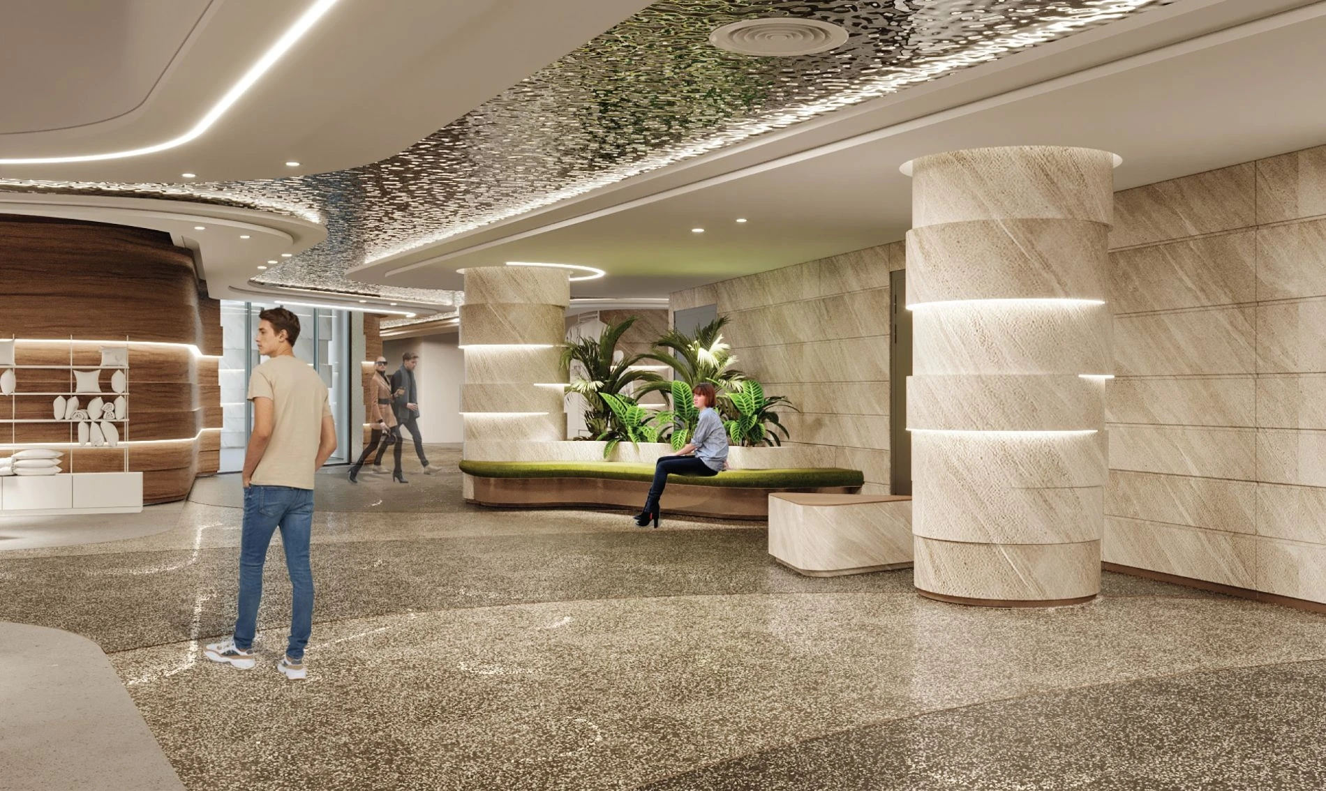 Không gian nghỉ chân tại khu thương mại King Crown Infinity