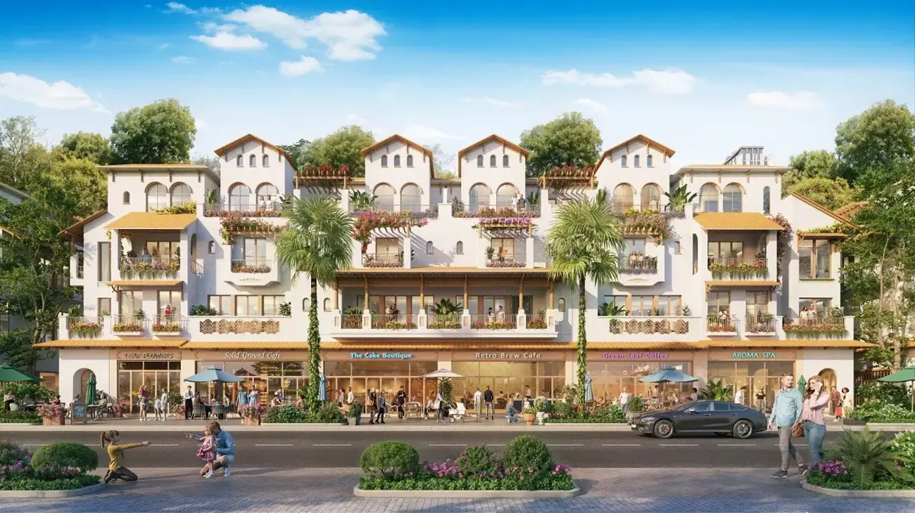 Dãy nhà phố Casa có thiết kế tinh tế, mang lại sự kết hợp hoàn hảo giữa không gian sống và kinh doanh.