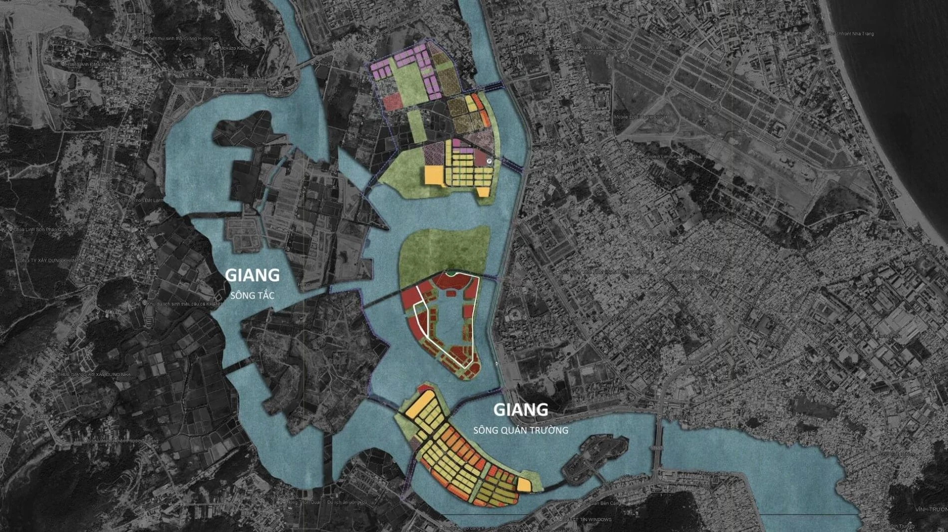 Dự án Charmora City Nha Trang được bao bọc bởi dòng sông Quán Trường và sông Tắc
