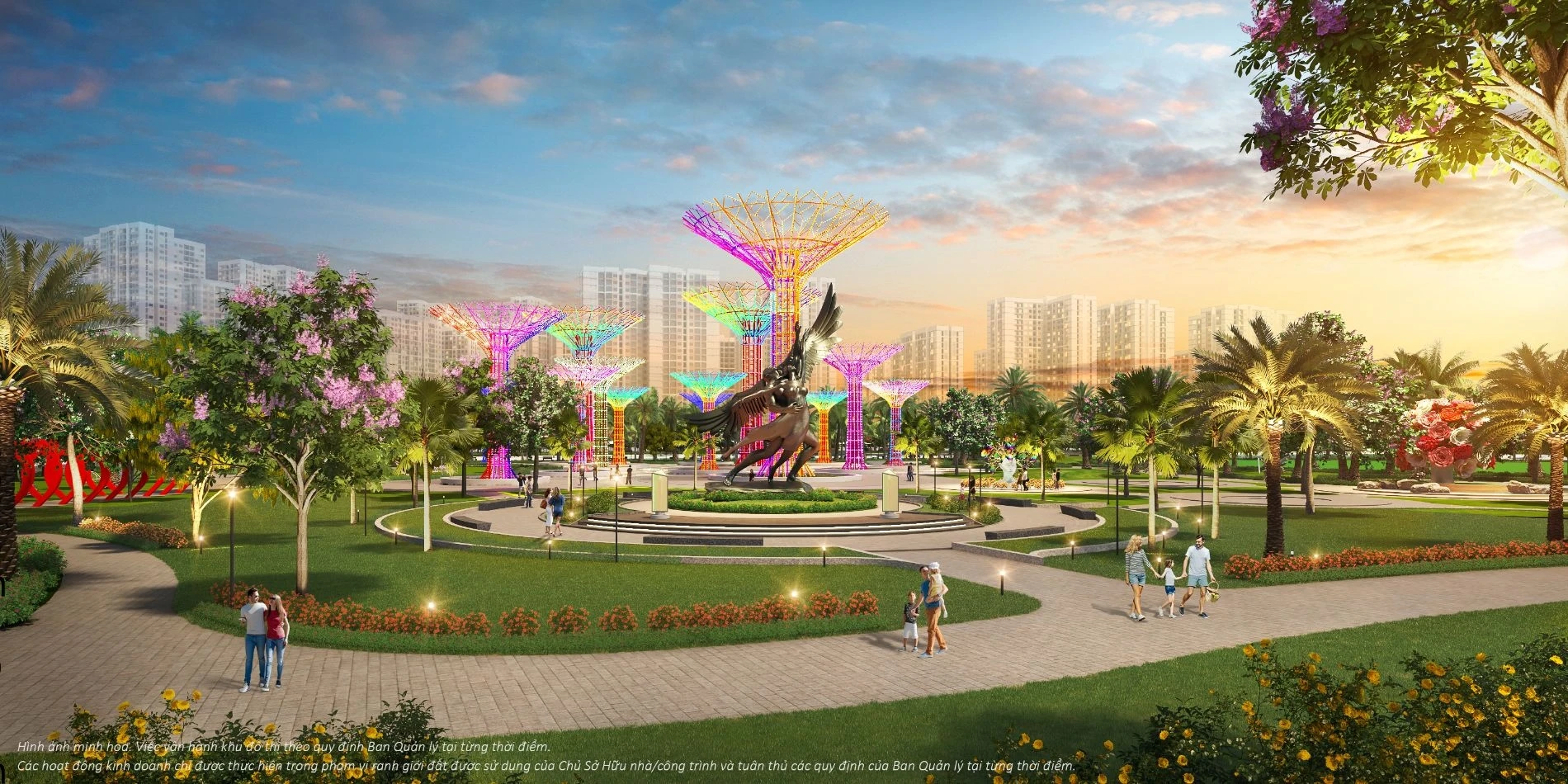 Các siêu cây ánh sáng tại đại công viên 36ha Vinhomes Grand Park