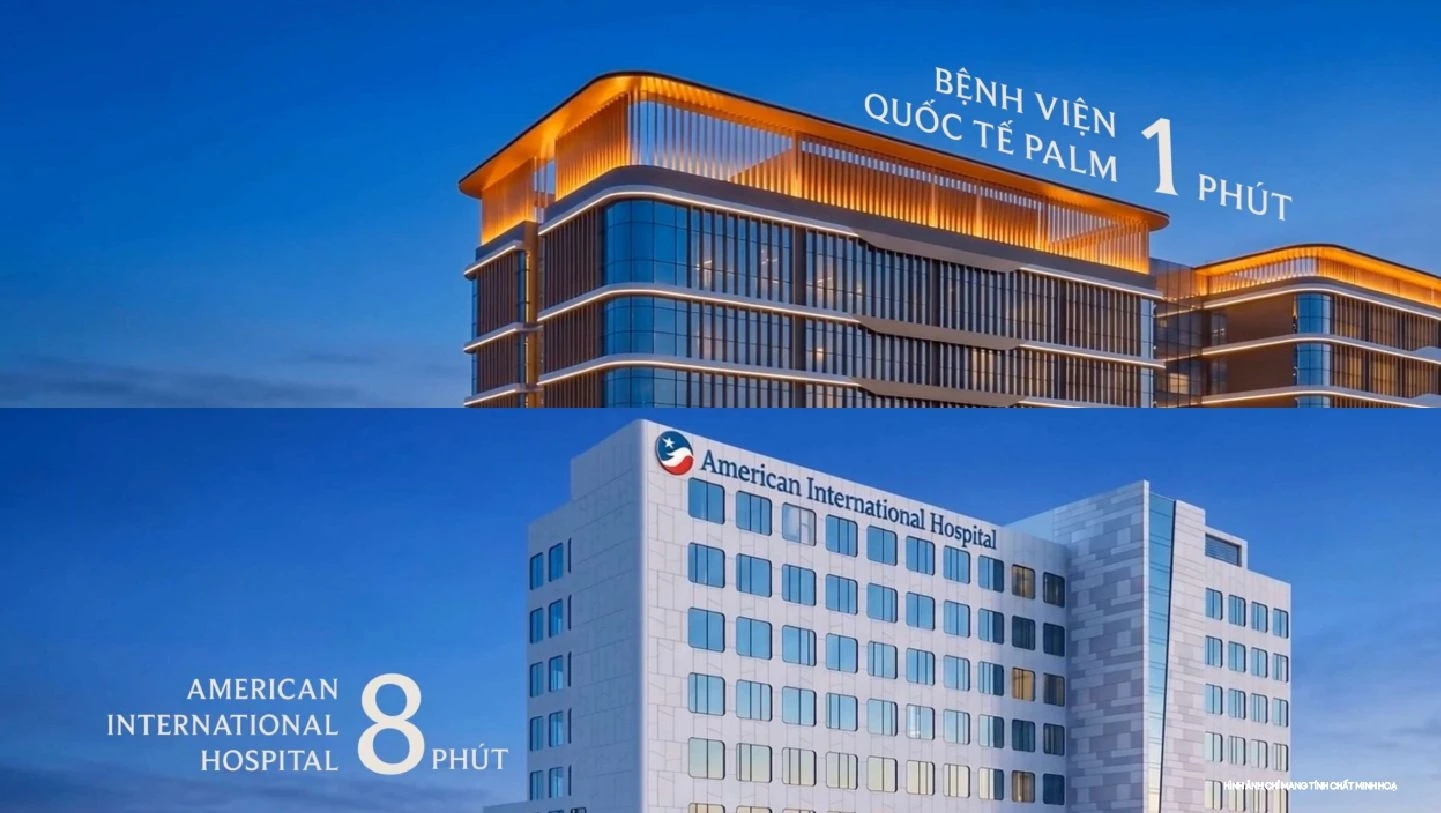 Tòa nhà Bệnh viện Quốc tế Mỹ AIH hiện đại phục vụ nhu cầu y tế cho cư dân khu vực.