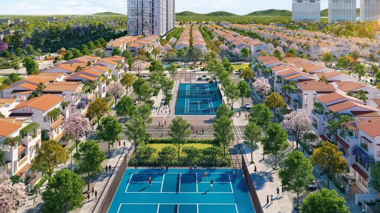 Khu thể thao ngoài trời tại Casa 2 mang đến không gian rèn luyện sức khỏe hiện đại. Ảnh: Sun Group.
