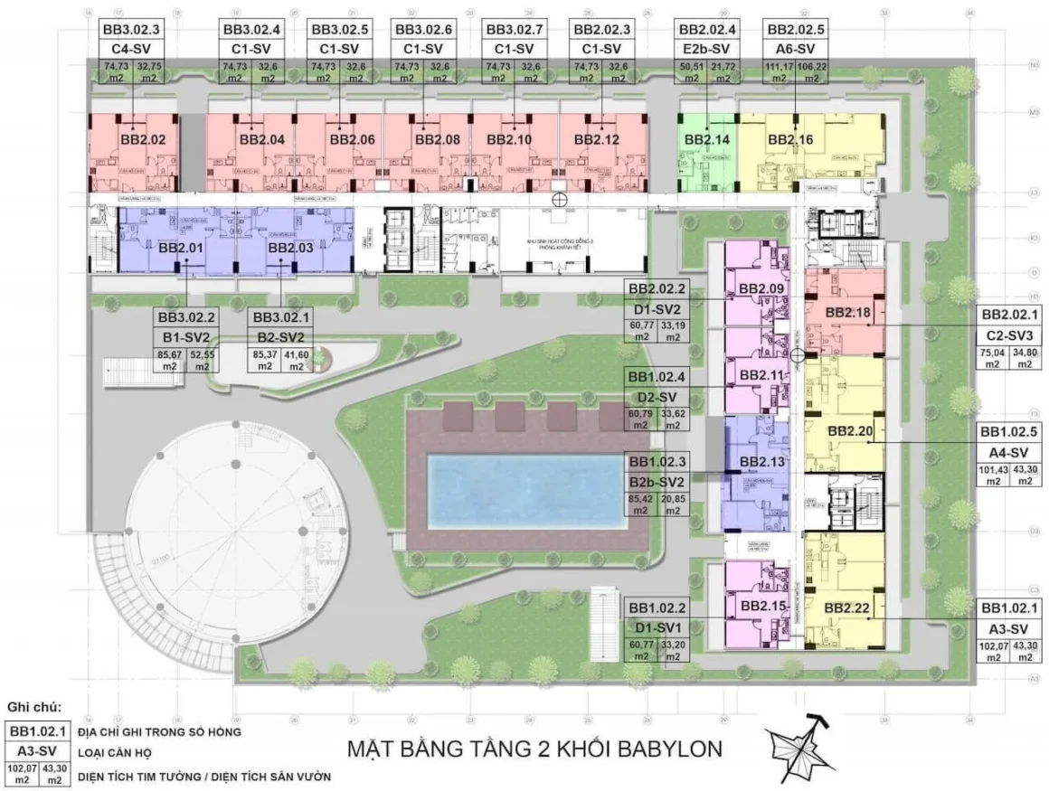 Mặt bằng Tháp Babylon – New City Thủ Thiêm