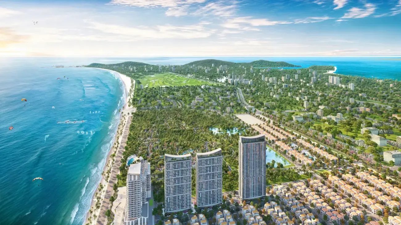 Phối cảnh dự án Blanca City, khu đô thị biển quy mô 96,6 ha tại Bãi Sau, Vũng Tàu. Ảnh: Sun Group