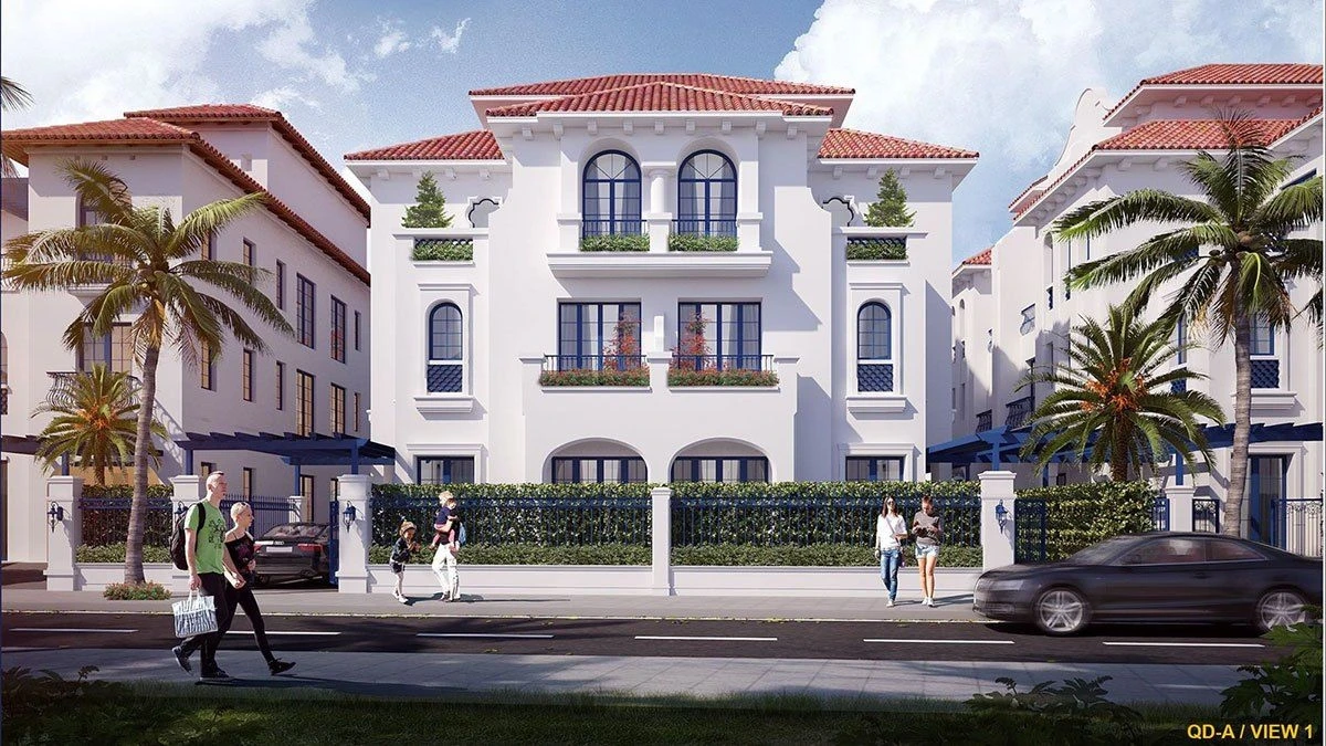 Phối cảnh kiến trúc ngoại thất sang trọng của biệt thự tứ lập Sun Grand City Feria Hạ Long
