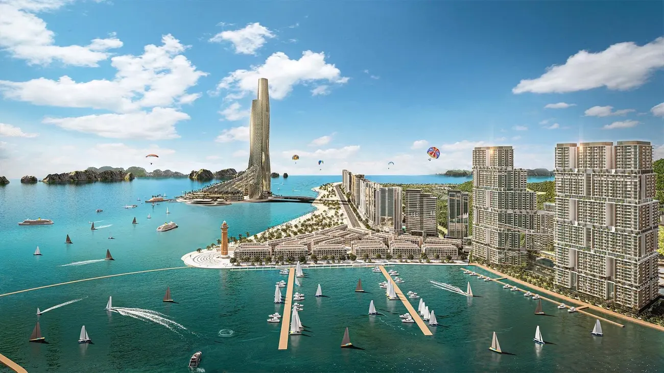 Phối cảnh Sun Elite City tại Bãi Cháy với các tiện ích và không gian sống đẳng cấp. Ảnh: Sun Property.