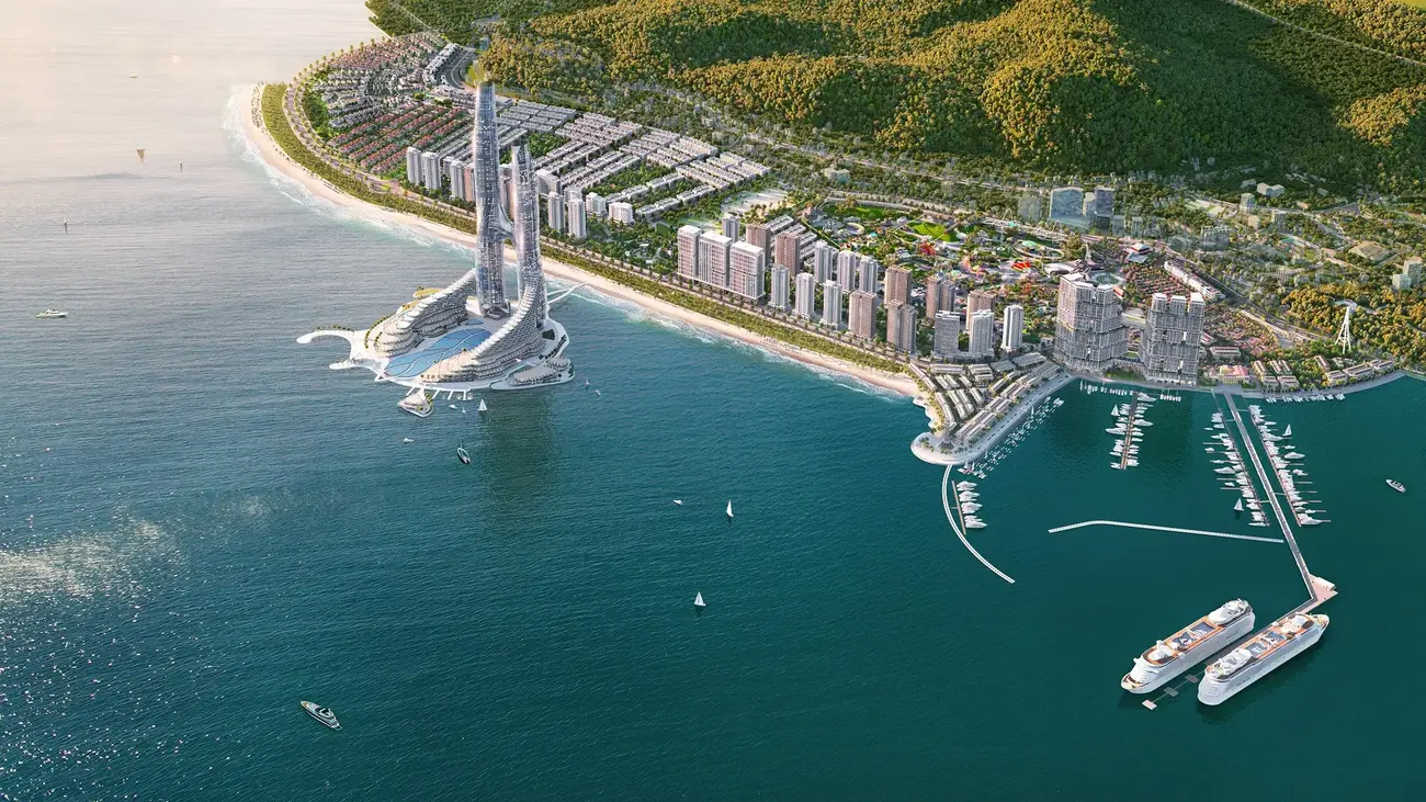 Phối cảnh Xanh Island tại Cát Bà – điểm đến xanh và hấp dẫn cho du khách. Ảnh phối cảnh: Sun Property
