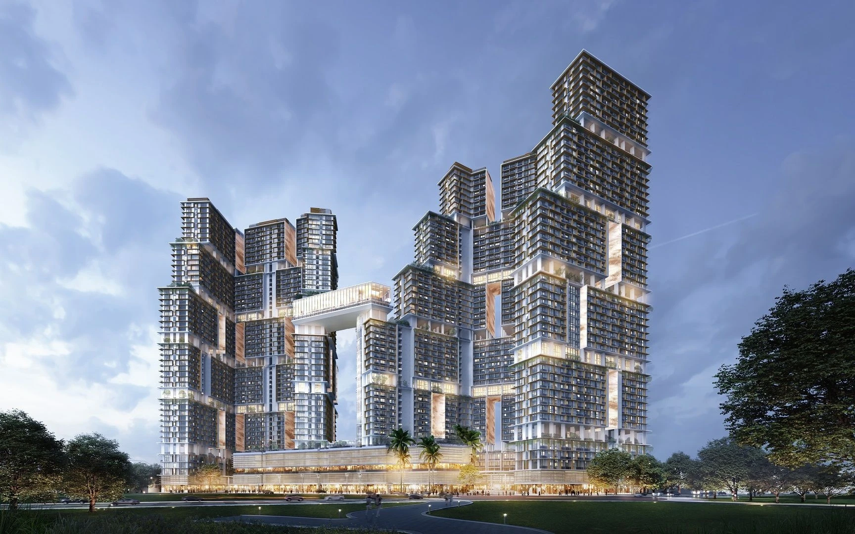 Thiết kế kiến trúc mặt ngoài của hai tòa tháp căn hộ Sun Marina Town Hạ Long