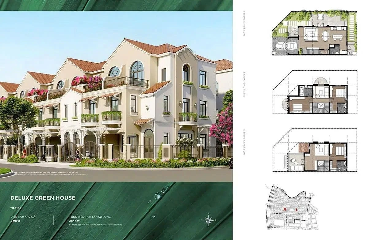Bản vẽ layout mặt bằng nhà phố diện tích lớn phân khu River Park 1 Aqua City