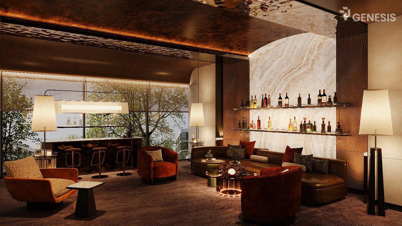 Thiết kế Cigar Lounge và quầy Bar sang trọng dành riêng cho giới tinh hoa TT Genesis
