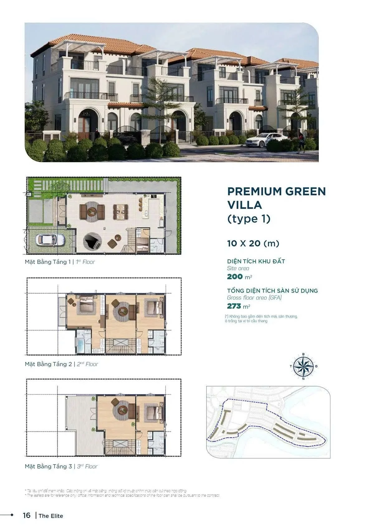 Sơ đồ layout biệt thự song lập 10x20m không gian mở tại Aqua City