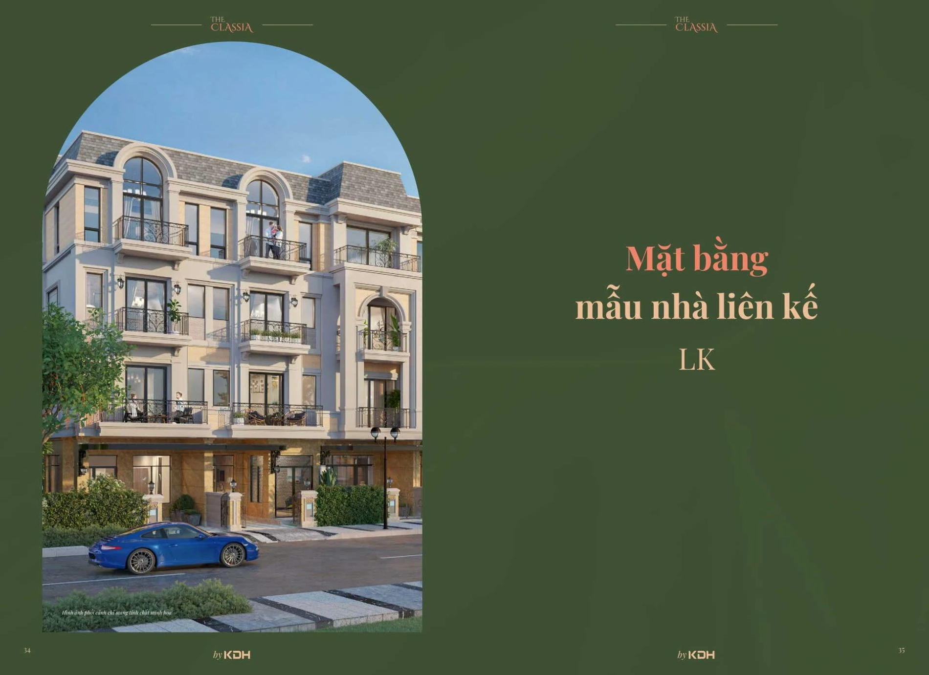 Slide giới thiệu phân khu mặt bằng mẫu nhà liên kế tiêu chuẩn LK tại dự án The Classia Khang Điền