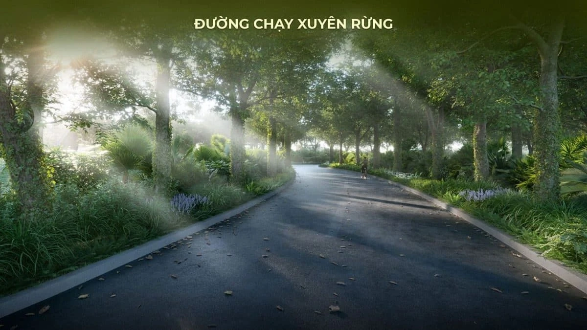 Tuyến đường chạy bộ rợp bóng cây xanh tại Eco Village Saigon River