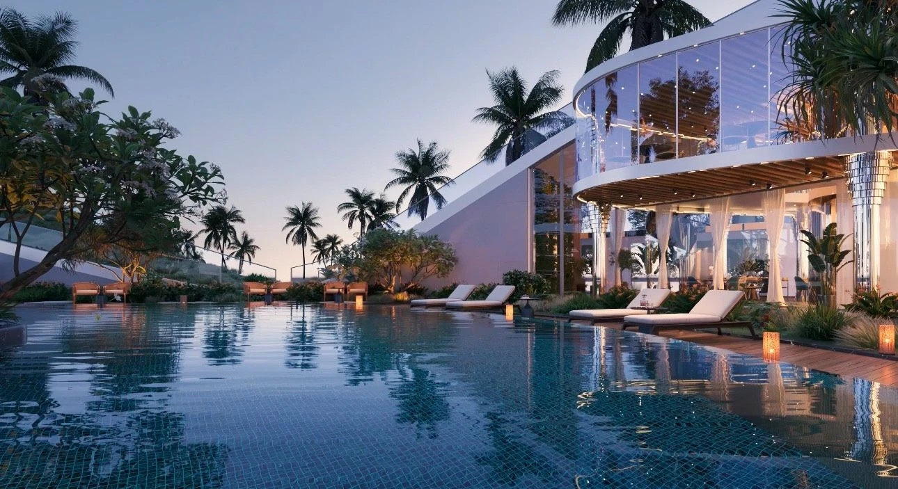 Hồ bơi vô cực ngoài trời tiêu chuẩn resort tại dự án Eco Village Saigon River