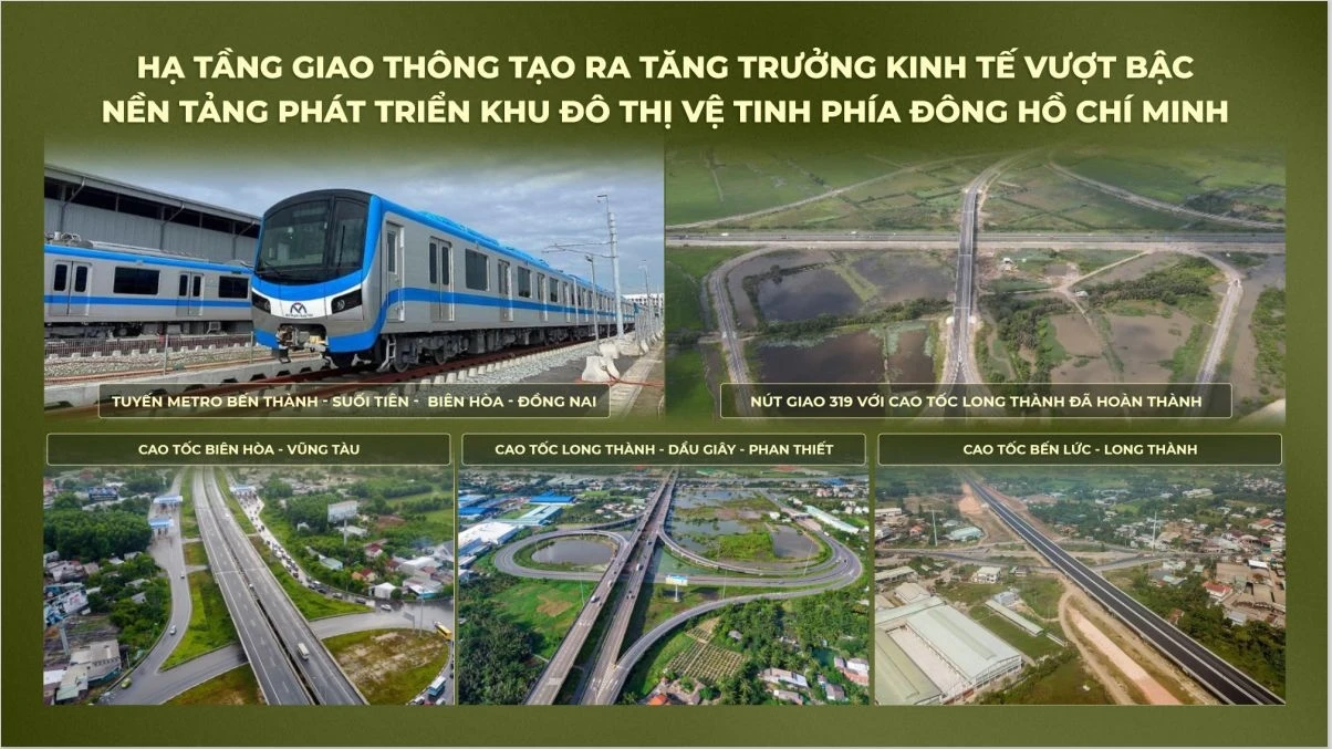Các công trình hạ tầng giao thông trọng điểm như tuyến Metro, nút giao 319 và cao tốc Bến Lức Long Thành