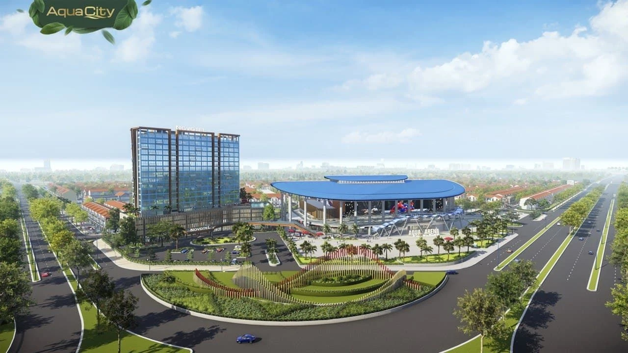 Phối cảnh trung tâm sự kiện Aqua Arena với sức chứa hàng ngàn người