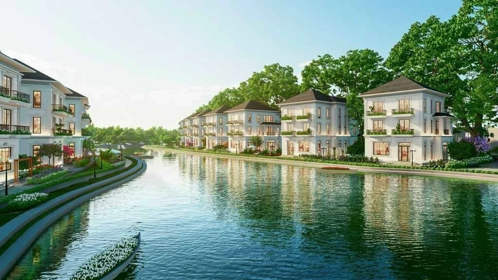 Dãy nhà phố tân cổ điển ven mặt nước tại dự án Eco Village Saigon River