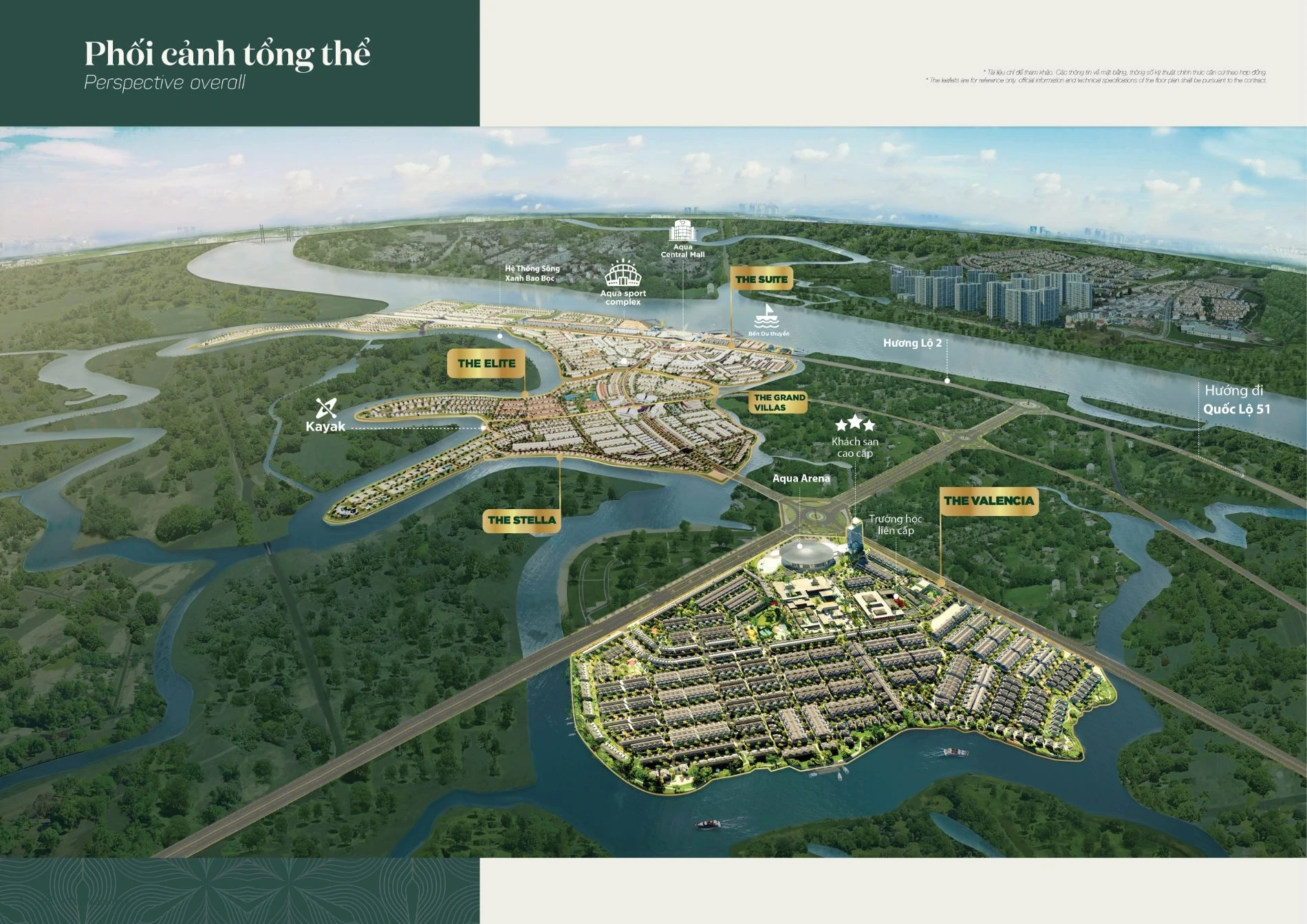 Phối cảnh tổng thể phân khu River Park 2 The Valencia giáp sông Đồng Nai và các tiện ích nội khu