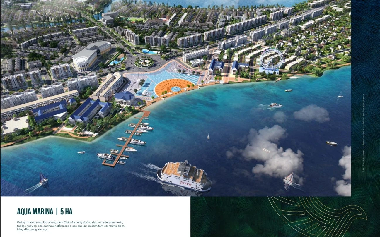 Quảng trường bến du thuyền Aqua Marina đẳng cấp tại Aqua City