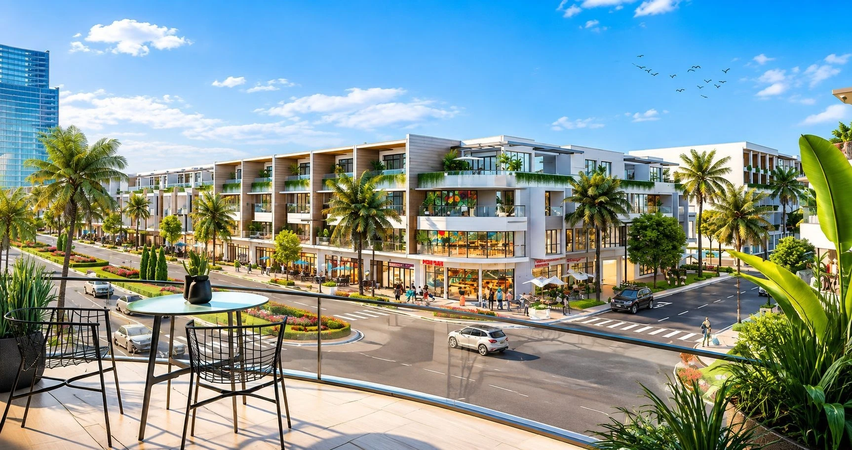 Shophouse góc ngã tư sở hữu tầm nhìn đắt giá và lợi thế kinh doanh tại Nam Hòa Xuân.