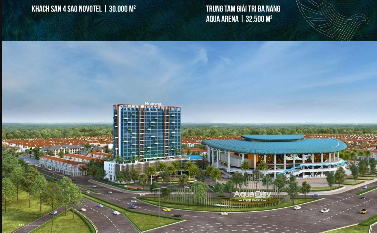 Khách sạn Novotel 4 sao và nhà thi đấu Aqua Arena
