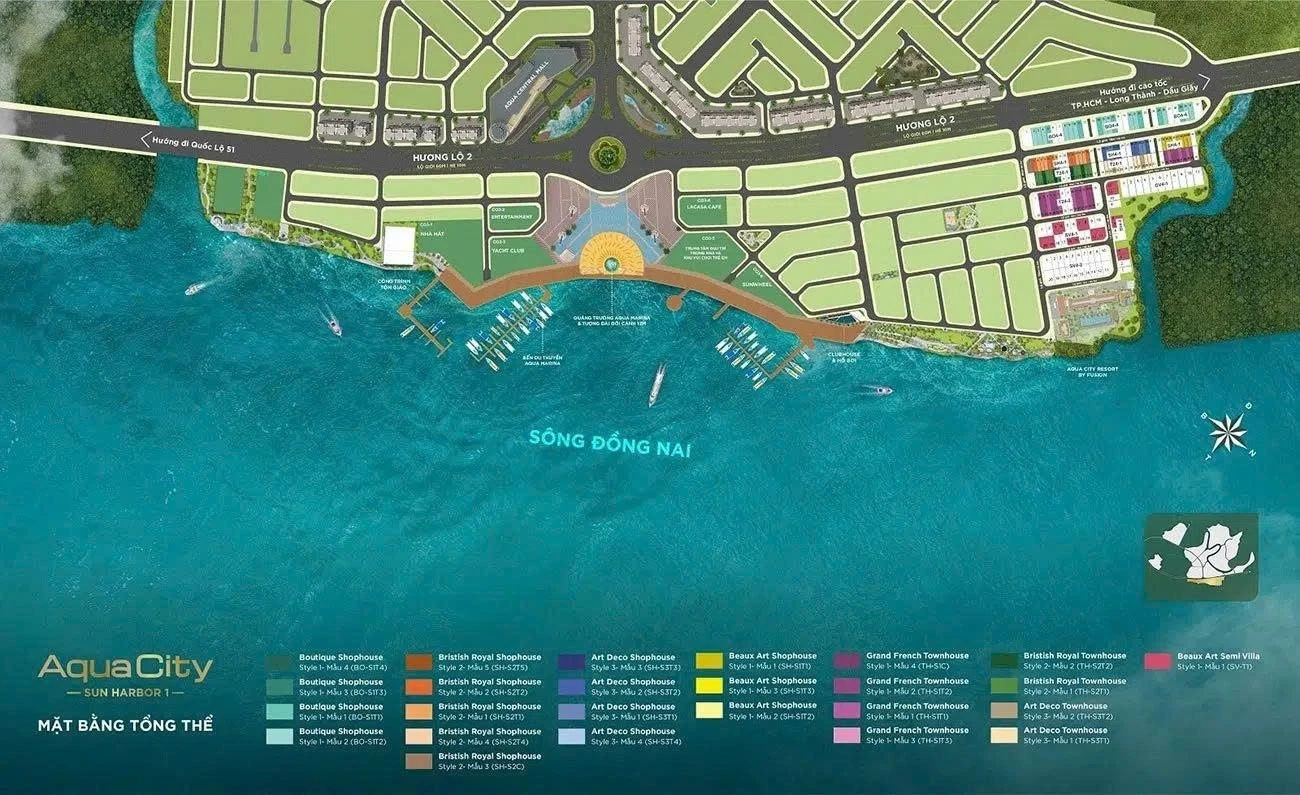 Quy hoạch chi tiết phân khu Sun Harbor 1 với bến du thuyền Aqua City