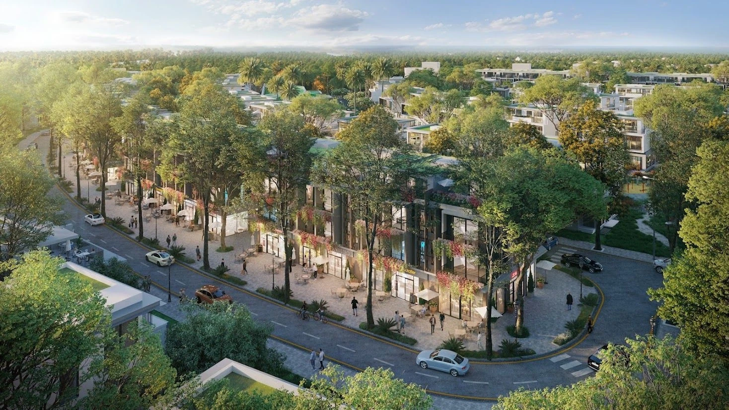 Thiết kế nhà phố căn góc hai mặt tiền tại Blue Forest