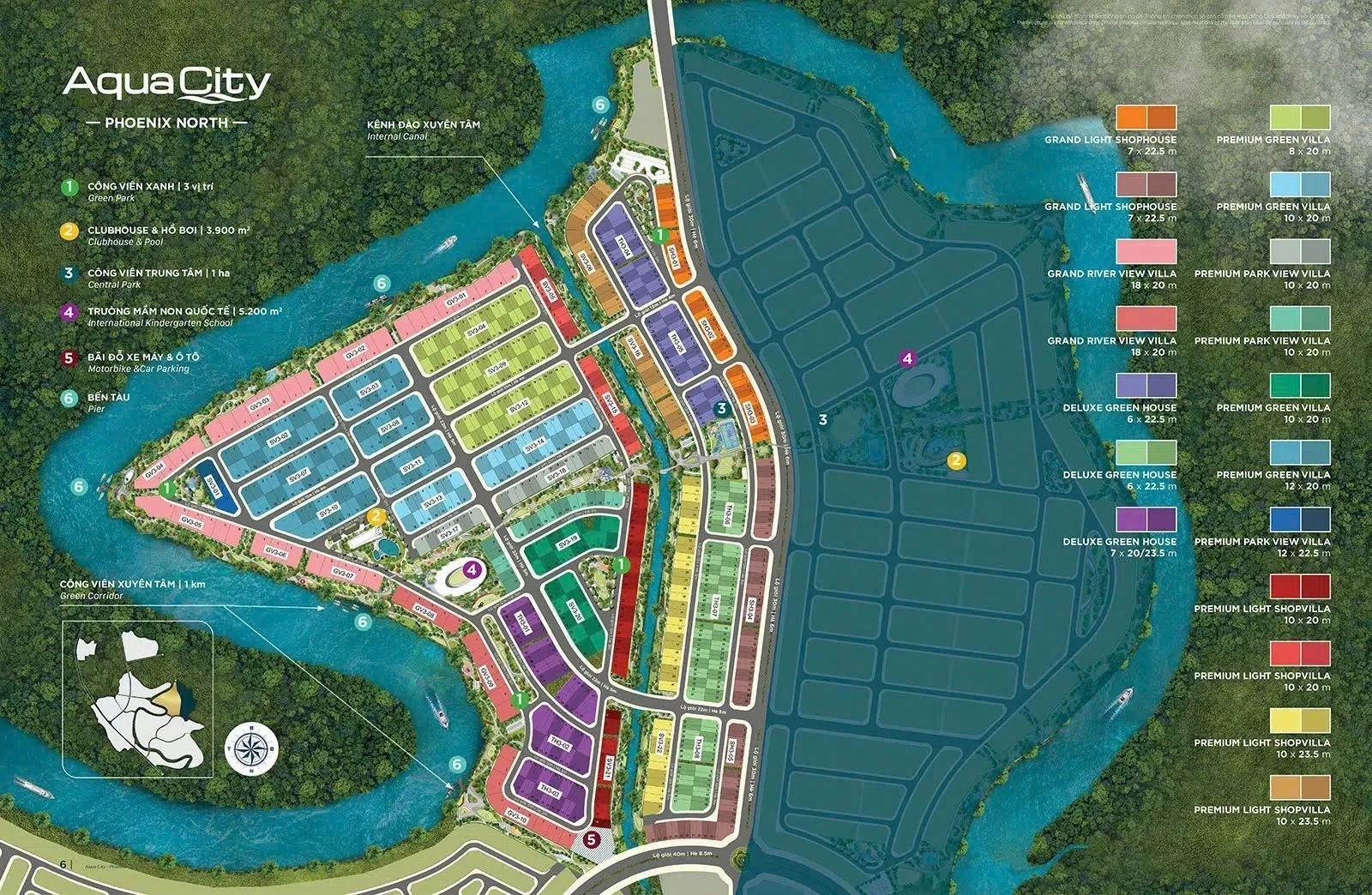Bản đồ phân lô tiểu khu Phoenix North phía Bắc Đảo Phượng Hoàng