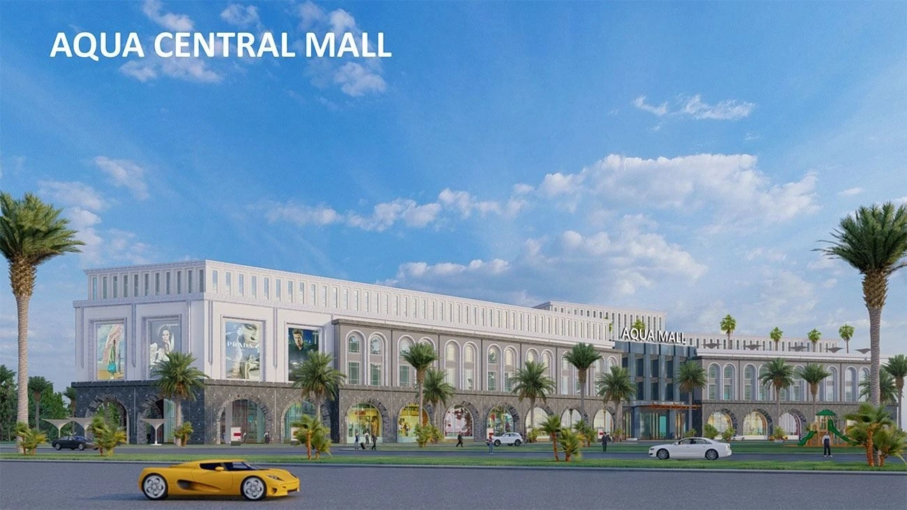 Mặt tiền sầm uất của trung tâm thương mại Aqua Central Mall