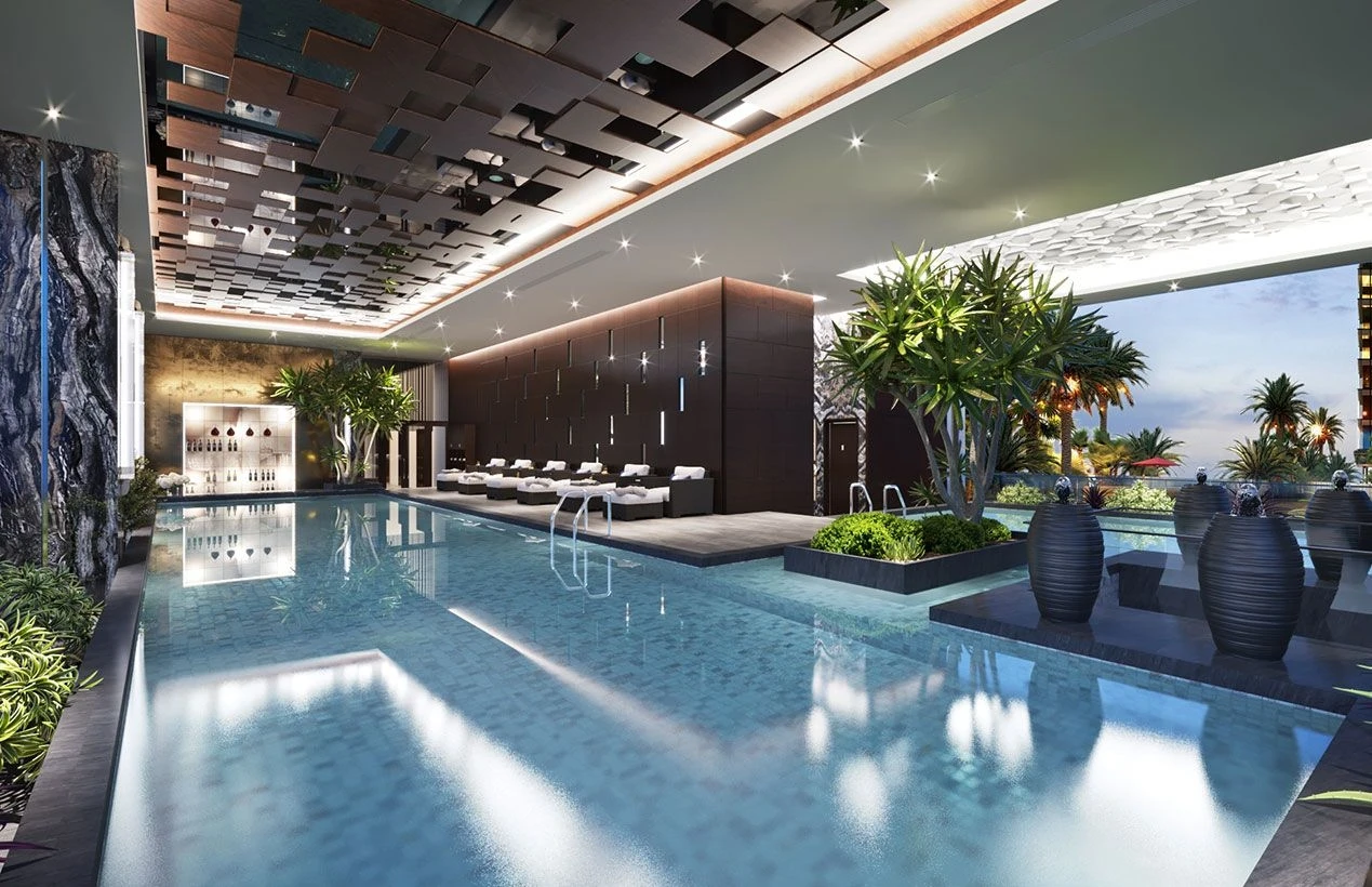 Không gian spa thư giãn và hồ nước nóng tại Sunshine City Sài Gòn