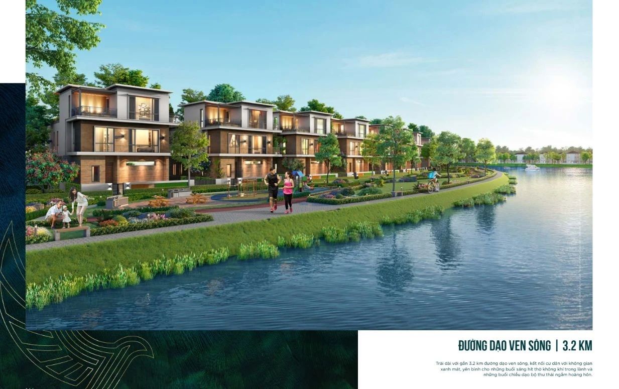 Cư dân chạy bộ trên tuyến đường ven sông sinh thái